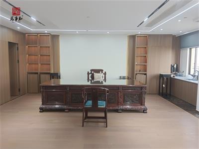 万事红微凹黄檀办公桌