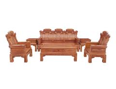 雙洋紅木 緬甸花梨家具 新古典家具 中式家具 紅木家具 客廳系列 中式客廳 吉祥如意沙發6件套