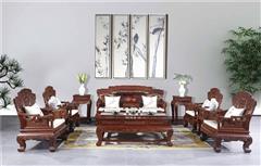 老周家居 上海老周红木 老挝大红酸枝沙发（学名交趾黄檀） 景韵沙发11件套 古典红木沙发 明清古典家具沙发 客厅系列