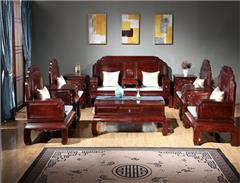 东源红木中式古典国标红木红酸枝绒毛黄檀客厅吉祥如意沙发113款123款11件套7件套
