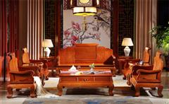 雍博堂紅木 緬甸花梨（大果紫檀）素面八寶沙發6件套 客廳系列 新古典沙發