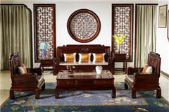 盤谷紅木 闊葉黃檀沙發 新古典紅木家具 客廳系列 事事如意沙發1+1+3 6件套