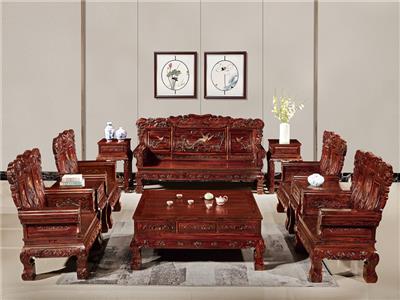 無名红木 印尼黑酸枝沙发（学名阔叶黄檀） 无名红木富贵祥和沙发10件套 中式古典沙发 红木家具沙发 客厅系列