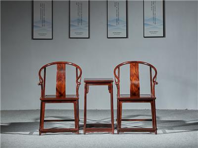 万事红 国标红木 中式古典 微凹黄檀 红酸枝 圈椅