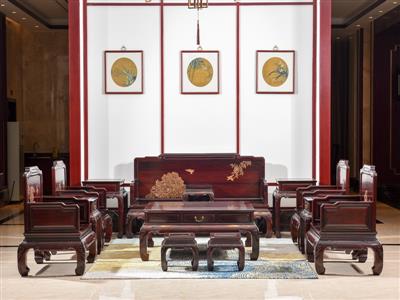凹凸传奇红木老挝大红酸枝客厅沙发系列