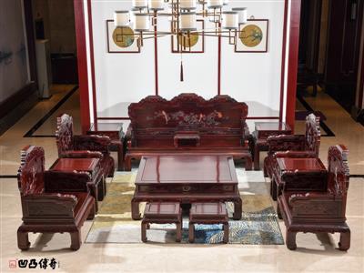凹凸传奇红木老挝大红酸枝客厅沙发系列